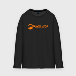 Мужской лонгслив oversize хлопок Half-life black Mesa