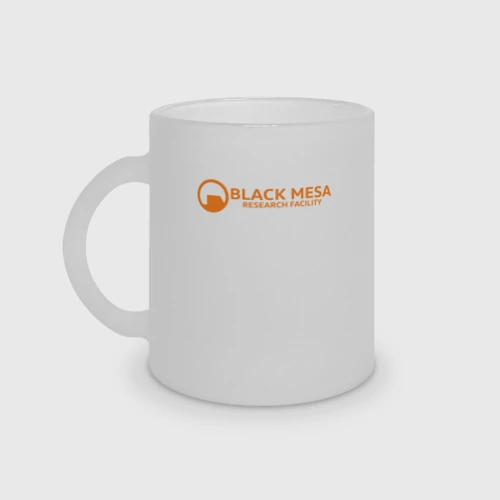 Кружка матовая стеклянная Half-life black Mesa
