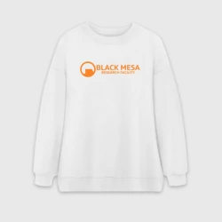 Женский свитшот oversize без начеса хлопок Half-life black Mesa