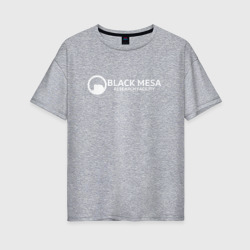 Женская футболка хлопок Oversize Half-life black Mesa