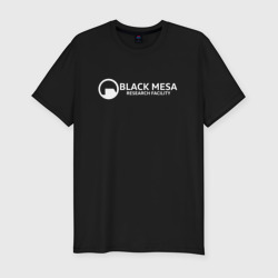 Мужская футболка хлопок Slim Half-life black Mesa