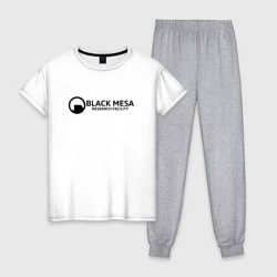 Женская пижама с белой футболкой хлопок Half-life