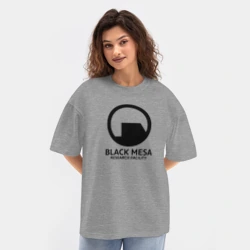 Женская футболка Oversize хлопок texturе Half-life - фото 2