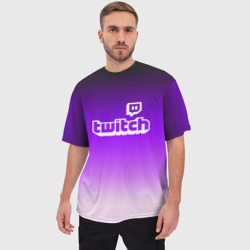 Мужская футболка oversize 3D Twitch - фото 2