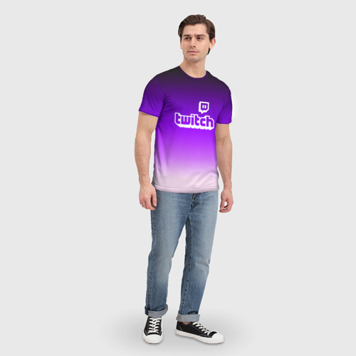 Мужская футболка 3D Twitch, цвет 3D печать - фото 5
