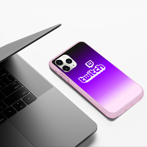 Чехол для iPhone 11 Pro Max матовый Twitch, цвет розовый - фото 5