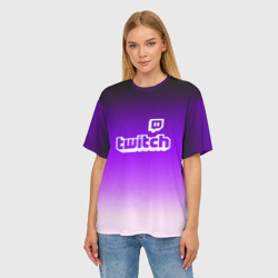 Женская футболка oversize 3D Twitch - фото 2