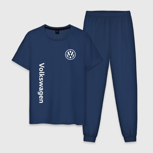 Мужская пижама хлопок Volkswagen, цвет темно-синий