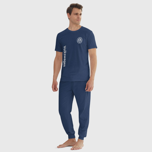 Мужская пижама хлопок Volkswagen, цвет темно-синий - фото 5
