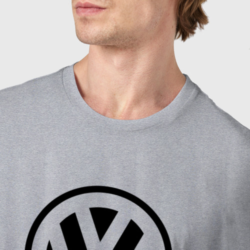 Мужская футболка хлопок с принтом VOLKSWAGEN, фото #4