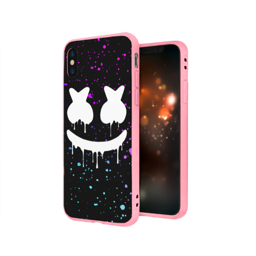 Чехол для iPhone X матовый Marshmello Melt - фото 3