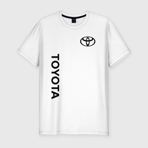 Мужская футболка хлопок Slim Toyota, цвет белый
