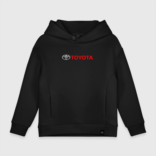 Детское худи Oversize хлопок Toyota, цвет черный