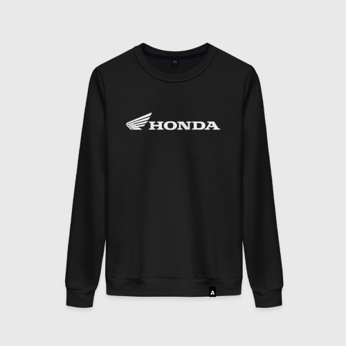 Женский свитшот хлопок Honda хонда, цвет черный