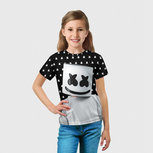 Детская футболка 3D MARSHMELLO Black, цвет 3D печать - фото 5