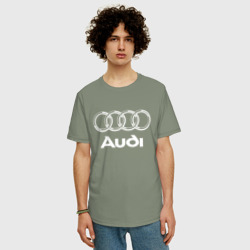 Мужская футболка хлопок Oversize Audi - фото 2