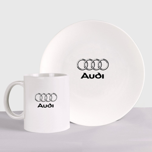 Набор: тарелка + кружка Audi Ауди