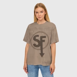 Женская футболка oversize 3D Sally face - Ларри - фото 2