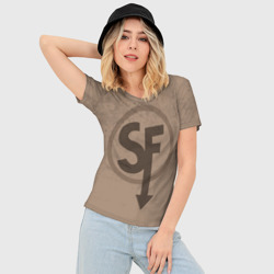 Женская футболка 3D Slim Sally face - Ларри - фото 2
