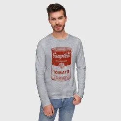 Мужской лонгслив хлопок Банка с супом Кэмпбелл - фото 2