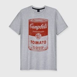 Мужская футболка хлопок Slim Банка с супом Кэмпбелл