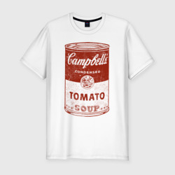 Мужская футболка хлопок Slim Банка с супом Кэмпбелл