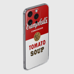Чехол для iPhone 15 Pro силиконовый с защитой камеры Банка с супом Кэмпбелл - фото 2