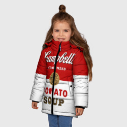 Зимняя куртка для девочек 3D Банка с супом Кэмпбелл - фото 2