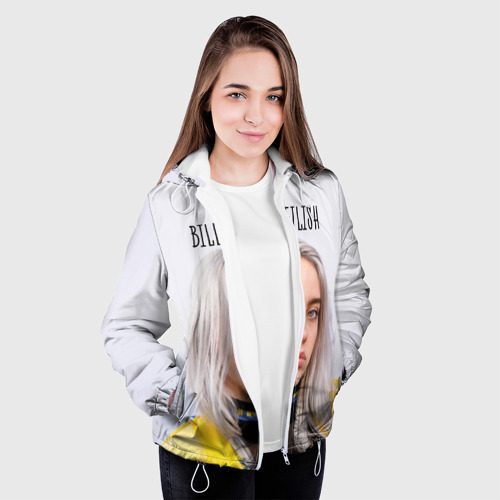 Женская куртка 3D BillieEilish, цвет белый - фото 4