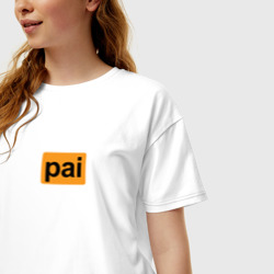 Женская футболка хлопок Oversize Senpai - фото 2