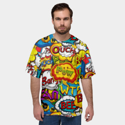 Мужская футболка oversize 3D Звуки комиксов - фото 2