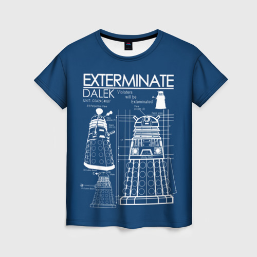 Женская футболка 3D Доктор Кто. Далек, цвет 3D печать