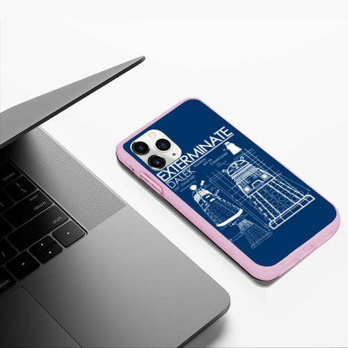 Чехол для iPhone 11 Pro Max матовый Доктор Кто. Далек, цвет розовый - фото 5