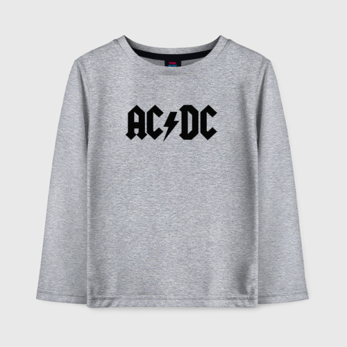 Детский лонгслив хлопок AC/DC, цвет меланж