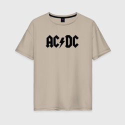 Женская футболка хлопок Oversize AC/DC