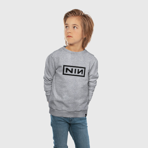 Детский свитшот хлопок с принтом Nine Inch Nails, вид сбоку #3
