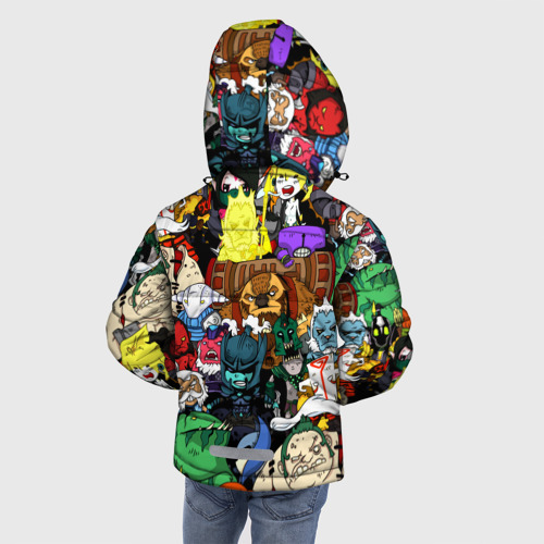 Зимняя куртка для мальчиков 3D Дота 2, цвет светло-серый - фото 4
