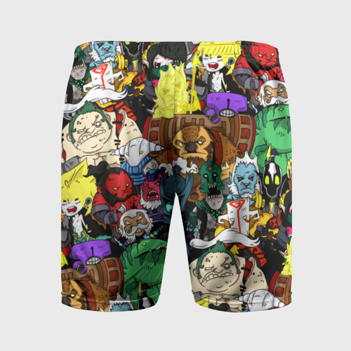 Мужские шорты спортивные с принтом Дота 2, вид сзади #1