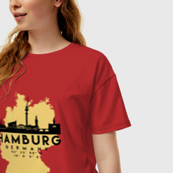 Женская футболка хлопок Oversize Гамбург - Германия - фото 2