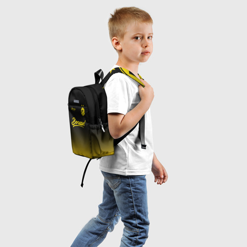 Детский рюкзак 3D с принтом Боруссия Дортмунд, вид сзади #1