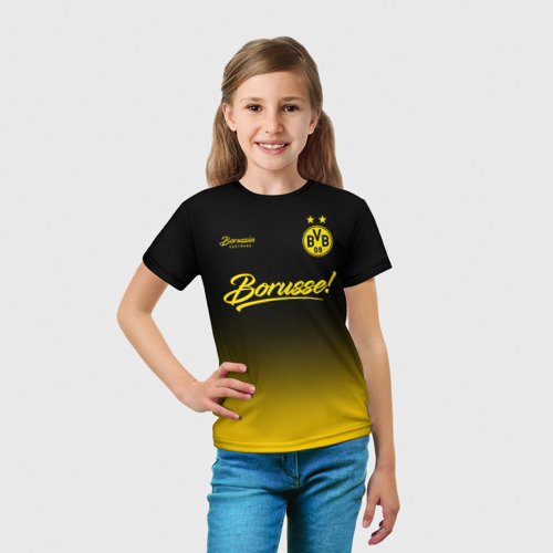 Детская футболка 3D Боруссия Дортмунд, цвет 3D печать - фото 5
