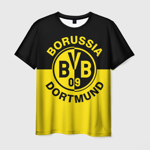 Мужская футболка 3D с принтом Боруссия Дортмунд, вид спереди #2