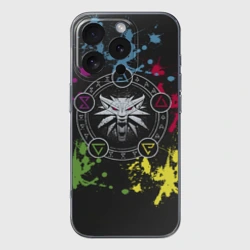 Чехол для iPhone 16 Pro Max силиконовый с защитой камеры Ведьмак