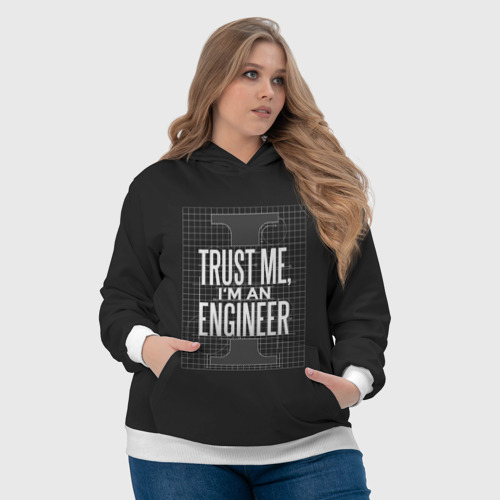 Женская толстовка 3D Trust Me, I'm an Engineer, цвет 3D печать - фото 6