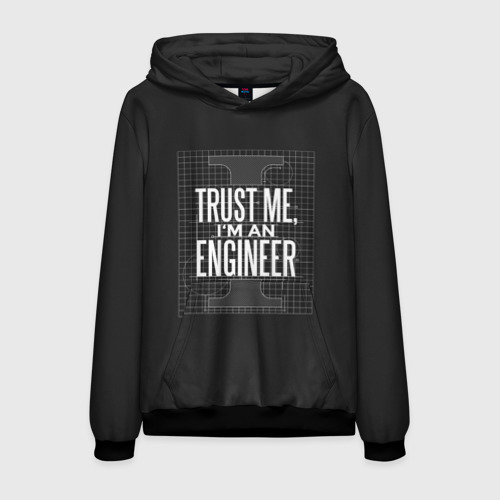 Мужская толстовка 3D Trust Me, I'm an Engineer, цвет черный