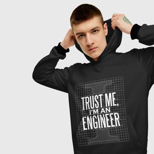 Мужская толстовка 3D Trust Me, I'm an Engineer, цвет черный - фото 5