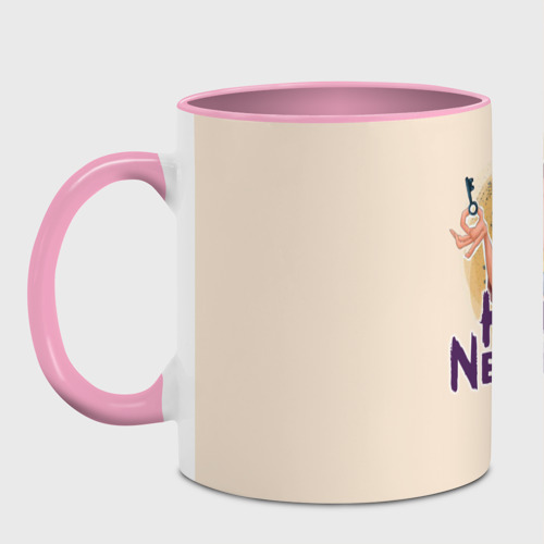 Кружка с полной запечаткой Hello Neighbor, цвет белый + розовый - фото 2