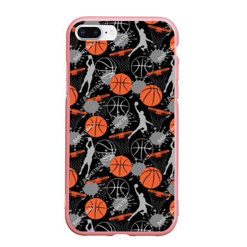 Чехол для iPhone 7Plus/8 Plus матовый Basketball, цвет баблгам