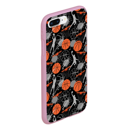 Чехол для iPhone 7Plus/8 Plus матовый Basketball, цвет розовый - фото 3