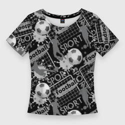 Женская футболка 3D Slim Football